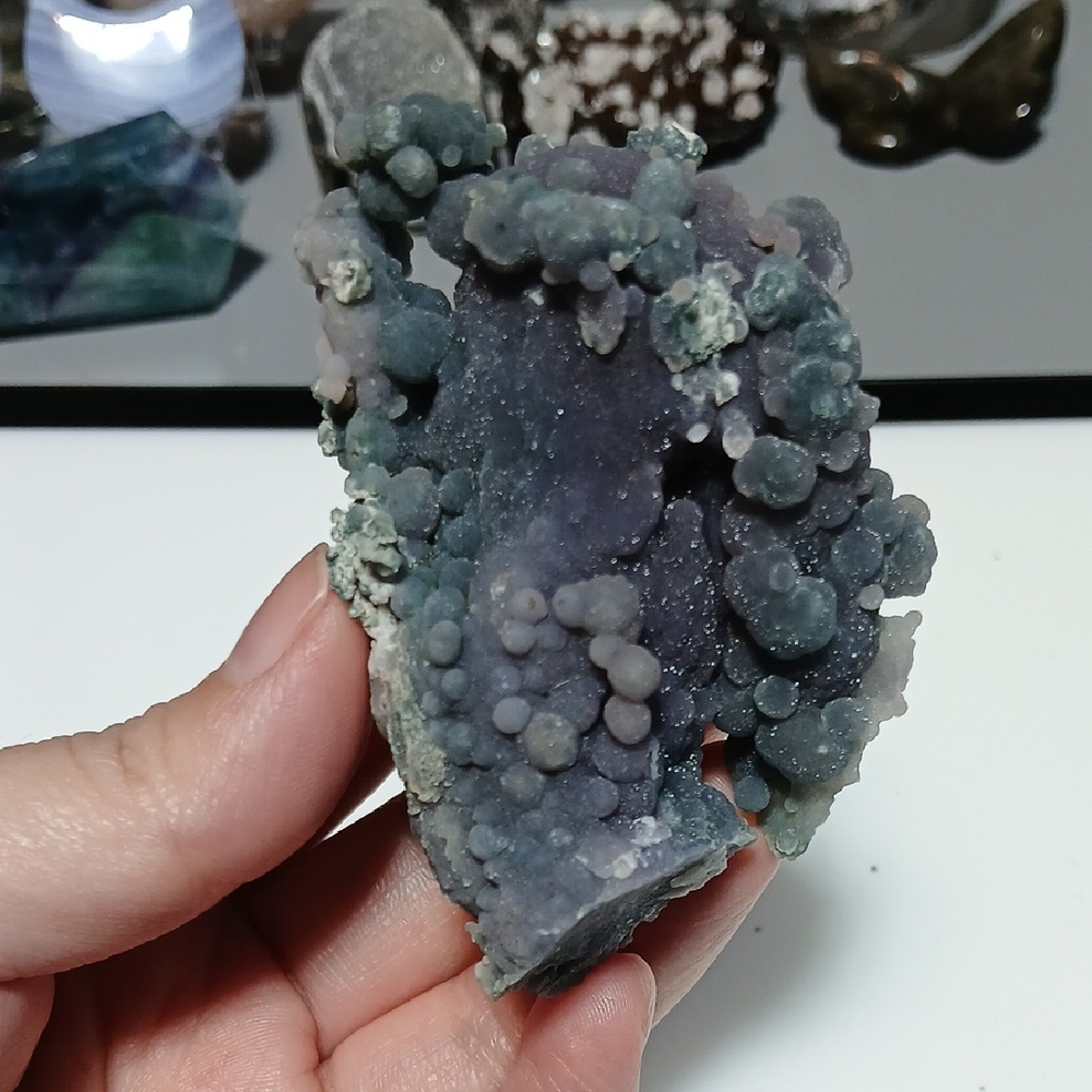Unique Purple and Green Mineral Specimen